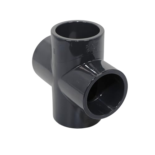 HAF® PVC Fittings Kreuzstück mit 4X 40mm Klebemuffen | PN 16 | Rohrverbinder aus grauem PVC-U | 4-Wege Kreuz für Rohranschlüsse, Poolverrohrungen UVM. | Qualität: Made in Europe - Menge: 1 Stück von HAF