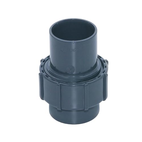HAF® PVC Flexfit Übergangsverschraubung mit 50mm Klemmkupplung x 50mm Klebemuffe | Klemm x Klebe | Klemmverbinder aus PVC-U für Verbindung von Flexschlauch mit Rohr - Qualität: Made in Europe von HAF