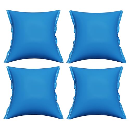 HAF® Pool Luftkissen 120 x 120 cm zur Überwinterung in blau | Menge: 4 Stück | Aufblasbares Poolkissen für Abdeckung des Schwimmbeckens im Winter | Kissen für winterfeste Poolabdeckung von HAF