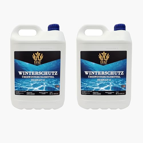 HAF® Pool Winterschutz 10 Liter | Überwinterungsmittel für Winterpflege von Schwimmbad und Pool | Überwinterungskonzentrat gegen Algen und Kalk - Qualität: Made in Europe - Menge: 2 x 5 Liter von HAF