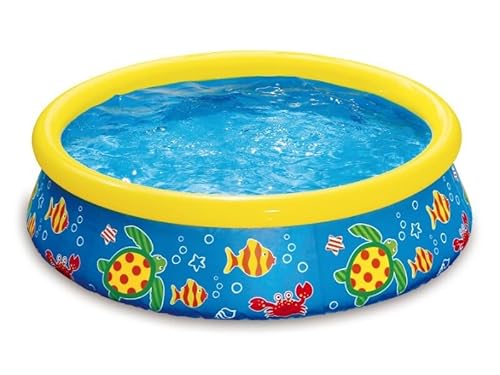 HAF® Quick Up Pool in gelber Optik mit den Maßen 152 x 38 cm - Selbstaufbauender & Selbst tragender Swimming Pool/Gartenpool/Aufstellpool ohne Filterpumpe von HAF