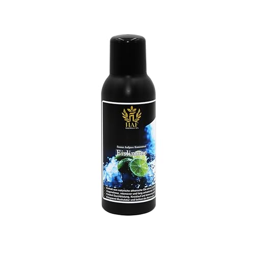 HAF® Sauna Aufgusskonzentrat Eislimone 100 ml | Saunaduft mit natürlichen ätherischen Ölen | Saunaaufguss ohne künstliche Zusätze | Saunaöl für intensiven und langanhaltenden Duft von HAF