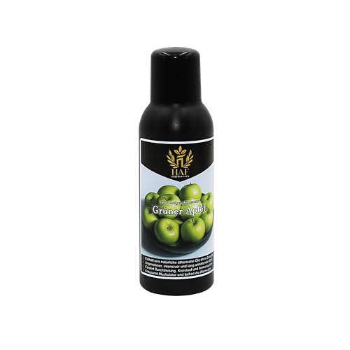 HAF® Sauna Aufgusskonzentrat Grüner Apfel 100 ml | Saunaduft mit natürlichen ätherischen Ölen | Saunaaufguss ohne künstliche Zusätze | Saunaöl für intensiven und langanhaltenden Duft von HAF