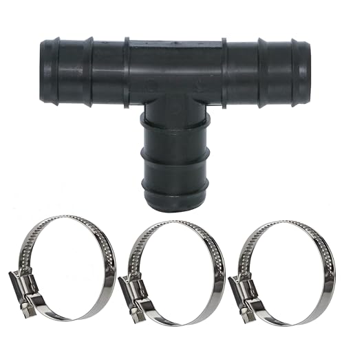 HAF® Schlauchverbinder T-Stück 38mm inklusive 3x Edelstahl Schlauchschelle für Pool-, Teich- und Schwimmbadbau & sämtliche Bewässerungssysteme - Qualität: Made in Europe von HAF