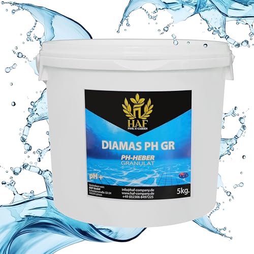 HAF® pH Heber/pH+ (Plus) Granulat 5 kg - Für eine schnelle & zuverlässige Anhebung/Regulierung des pH Werts in Pool & Schwimmbecken - Qualität: Made in Europe - Menge: 1 x 5 kg von HAF