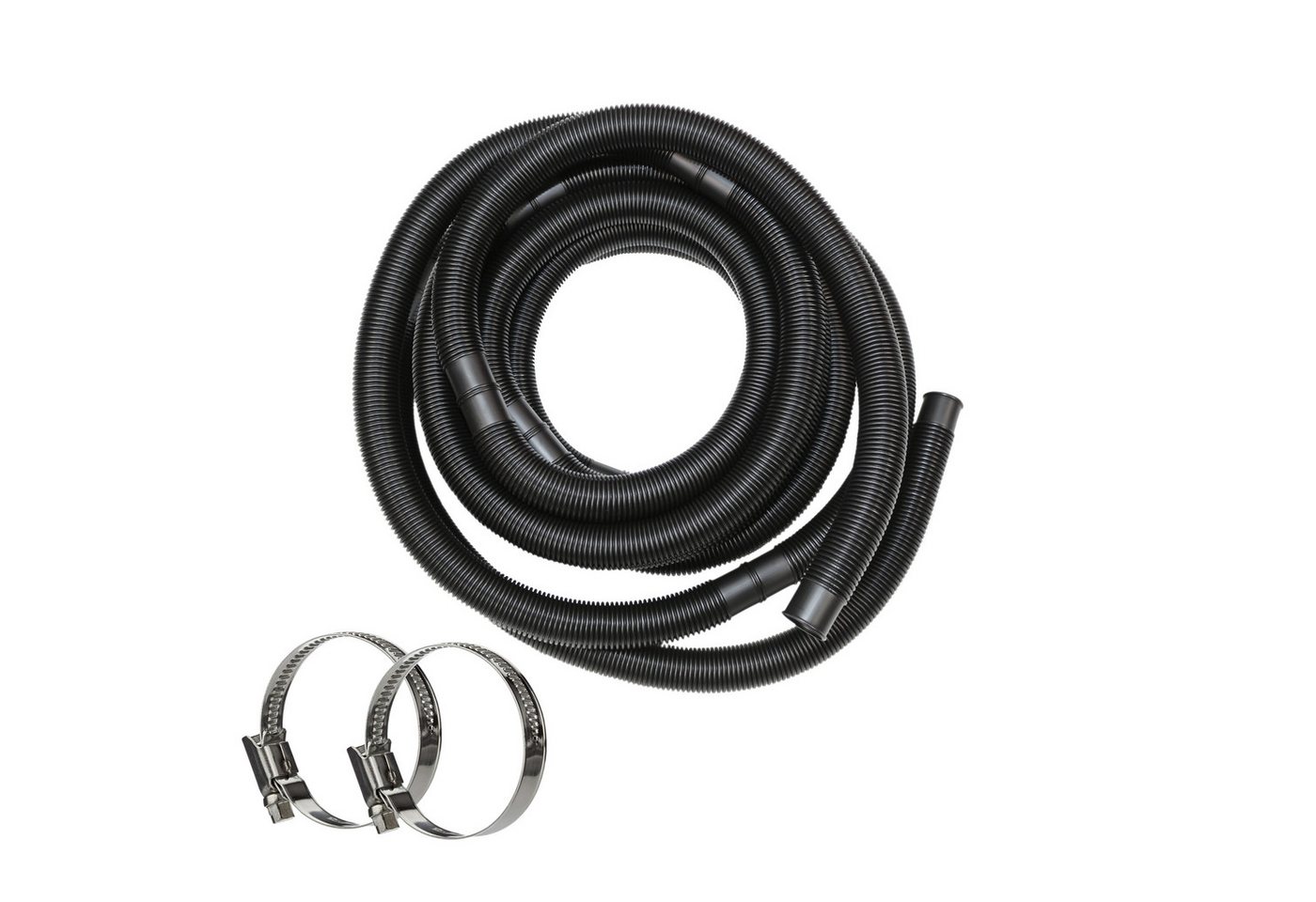 HAF Poolschlauch Schwimmbadschlauch Poolschlauch Solarschlauch Schwarz Ø 38mm 1 Meter, Schlauch "Made in Germany" mit Trennmuffen, inkl. 2 Schlauchschellen aus Edelstahl (25-40mm) von HAF