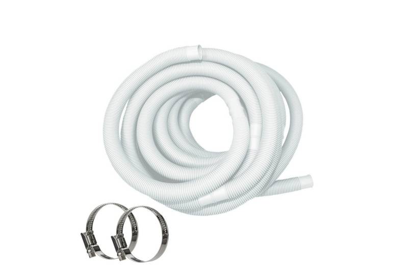 HAF Poolschlauch Schwimmbadschlauch Poolschlauch Solarschlauch Weiß Ø 32mm 1 Meter, Schlauch "Made in Germany" mit Trennmuffen, inkl. 2 Schlauchschellen aus Edelstahl (25-40mm) von HAF