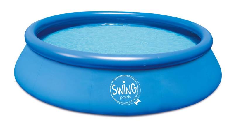 HAF Rundpool Quick Up Pool Aufstellpool Schwimmbecken blau rund 305 x 76 cm (Komplett Set), Einfacher und schneller Aufbau von HAF