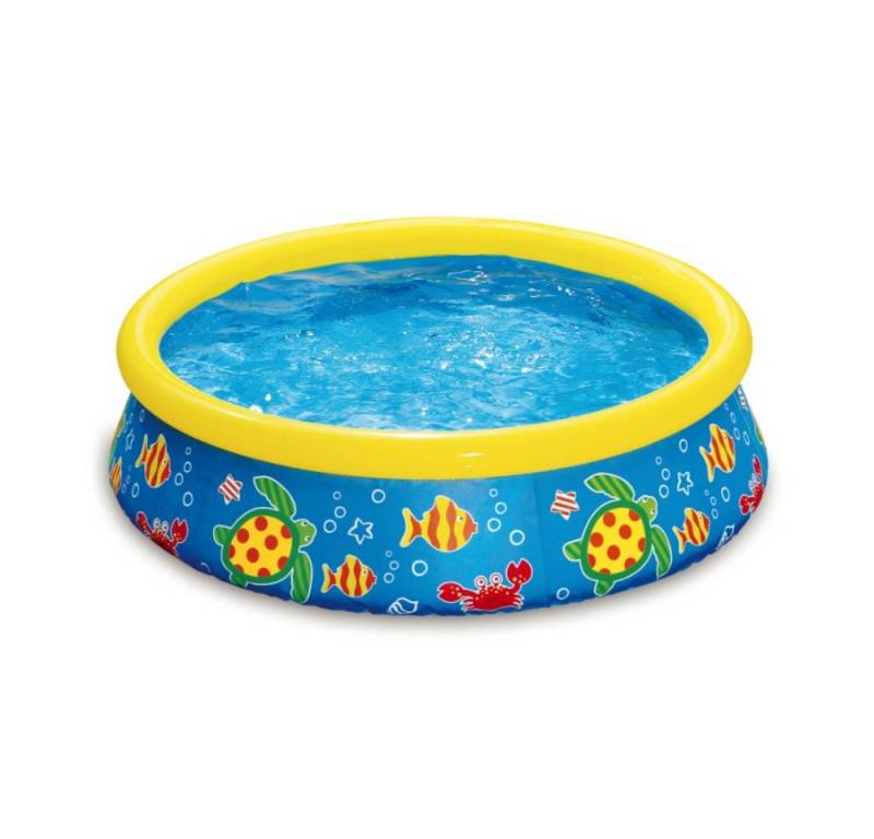 HAF Rundpool Quick Up Pool Aufstellpool Schwimmbecken gelb rund 152 x 38 cm (Komplett Set), Einfacher und schneller Aufbau von HAF