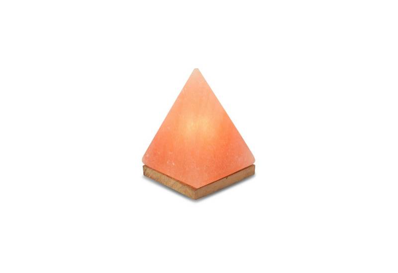 HAF Salzkristall-Tischlampe Rosa Salzlampe Pyramide Salzkristalllampe inkl. Fassung + Birne, Leuchtmittel wechselbar, Warmweiß/Rosa, Handgefertigt - jeder Stein ein Unikat von HAF