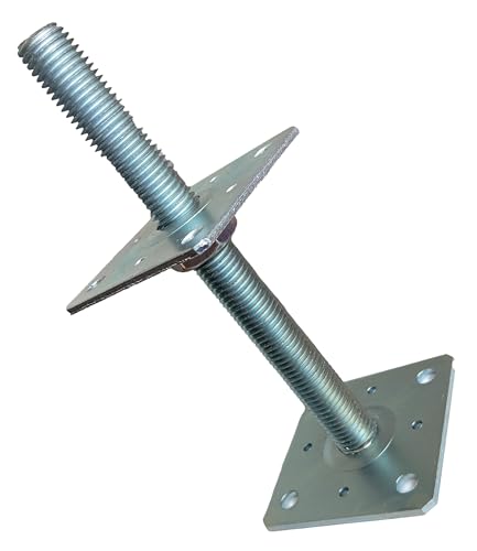 HAFD Verstellbare 10,2 cm verzinkte erhöhte Pfostenbasis, Größe: 100 x 100 mm (1) von HAFD