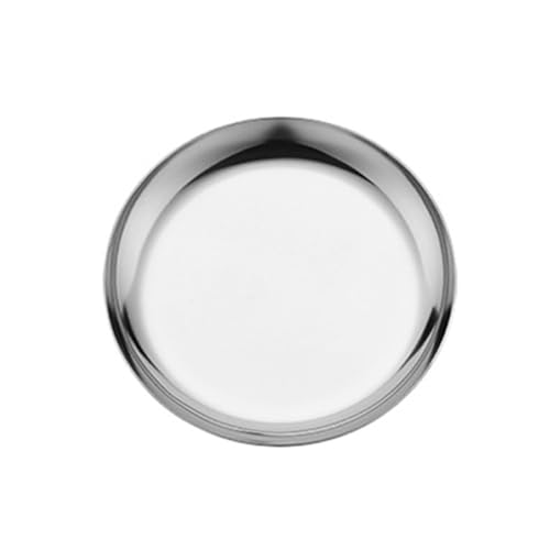 Dekoratives Tablett for das Wohnzimmer, Spiegeltablett, Schmucktablett, Schmuckteller, rundes Mini-Tablett, Organizer-Tablett for Ohrringe, Ringe, Armbänder (Gold, 10 x 10 cm), 3 Stück(Round Silver) von HAFEISI