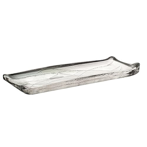 Dekoratives Tablett for das Wohnzimmer, rechteckiges Serviertablett aus Glas, dekorative verdickte Platte for Sushi, Sashimi(Small Bird's Nest) von HAFEISI
