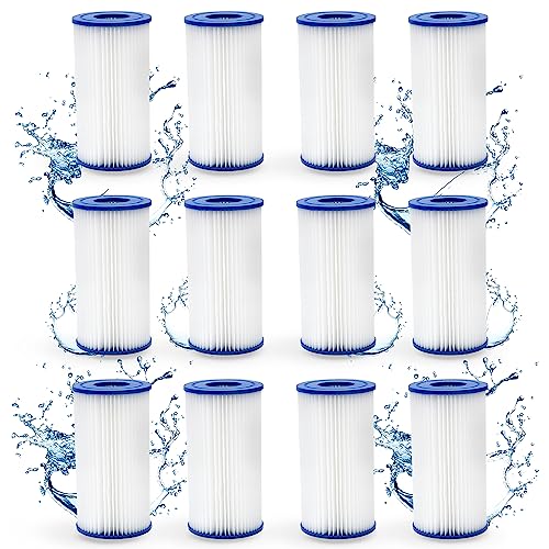 HAFIX® Poolfilter Pool Filter für Whirlpool Pool Gr. III. Filterkartuschen Filter Kartuschenfilter für Poolpumpe Typ A. Filterkartusche für Swimmingpool. Papierfilter Cartridge Wasserfilter Pool 12 St von HAFIX