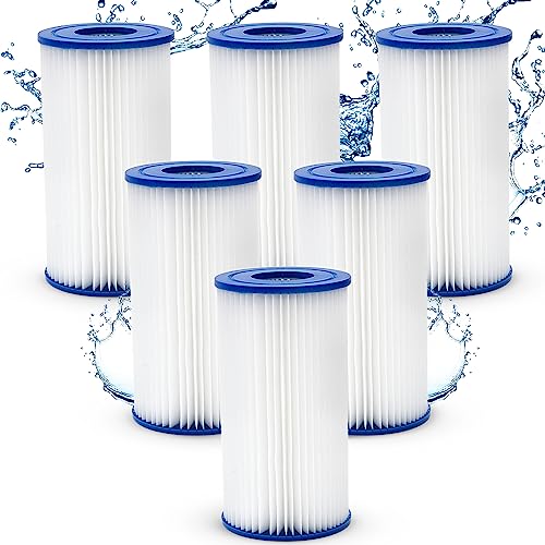 HAFIX® Poolfilter Pool Filter für Whirlpool Pool Gr. III. Filterkartuschen Filter Kartuschenfilter für Poolpumpe Typ A. Filterkartusche für Swimmingpool. Papierfilter Cartridge Wasserfilter Pool 6 St. von HAFIX