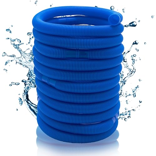 HAFIX® Pool Schlauch Ø32mm Saugschlauch 10m Ersatzschlauch Poolsauger 32mm Durchmesser in blau. Pool Schwimmbadschlauch. Pumpenschlauch für Pumpe. Flexibler Wasserschlauch für den Poolbedarf. von HAFIX