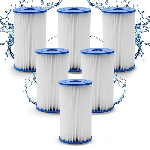 HAFIX® Poolfilter Pool Filter für Whirlpool Pool Gr. IV. Filterkartuschen Filter Kartuschenfilter für Poolpumpe Typ B. Filterkartusche für Swimmingpool. Papierfilter Cartridge Wasserfilter Pool 6 St. von HAFIX