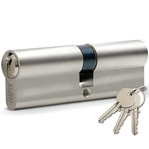 HAFIX® Schließzylinder Doppelzylinder 35/65mm mit Not- & Gefahrenfunktion & Gleichschließung. Profilzylinder für Türschloss Schloss inkl. 3 Schlüssel Messingzylinder für mehr Sicherheit Türzylinder. von HAFIX