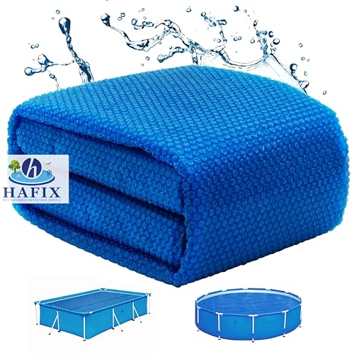 HAFIX® Solarplane Cover für runde und eckige Pools. Poolplane Solarpoolheizer in blau. Solarabdeckplane Solarfolie zuschneidbar 120µm. (Ø 244 cm) von HAFIX