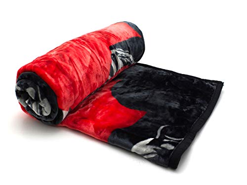 HAFIX Kuscheldecke – extra Weiche & Flauschige knitterfeste Flanell-Fleece Decke 'Rote Rose' - Wolldecke Überwurfdecke 160x220cm für wohlige Wärme & gemütliche Atmosphäre auf dem Sofa und im Bett. von HAFIX