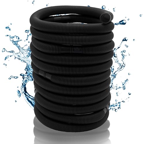 HAFIX Poolschlauch 38mm Schwimmbadschlauch 6m Schwarz, 38mm Durchmesser, Pool Saugschlauch, Pumpenschlauch, Flexibler Wasserschlauch von HAFIX