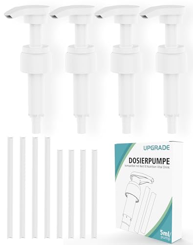 HAFOEEP 4 STK. Dosierpumpe Kompatibel mit Best B. Nutrition Vital Drink, Siruppumpe 500ml/1000ml Flaschen (4pcs) von HAFOEEP
