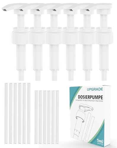 HAFOEEP 6 STK. Dosierpumpe Kompatibel mit Best B. Nutrition Vital Drink, Siruppumpe 500ml/1000ml Flaschen (6pcs) von HAFOEEP