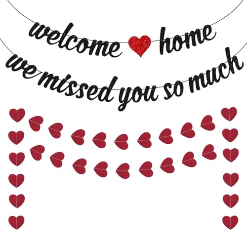 HAFRILY 1 Stück Welcome Back Girlande Dauerhafte Qualitätsmaterialien Welcome Home Banner Vielzweck Welcome Home Deko von HAFRILY