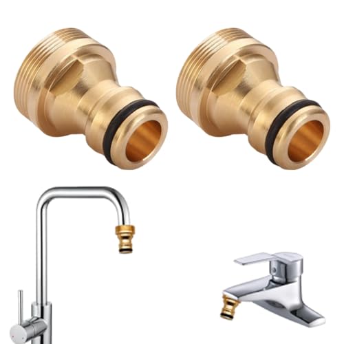HAFRILY 2 Stück Adapter Wasserhahn Gartenschlauch,Schlauchadapter 22-24mm Schlauchanschluss Wasserhahn Adapter Wasserhahn für Garten Schnellkupplung Gartenschlauch Anschluss von HAFRILY
