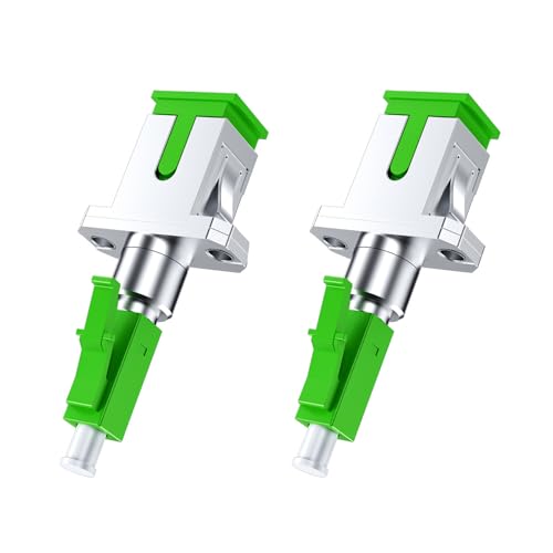 HAFRILY Glasfaser Adapter fritzbox SC/APC Buchse auf LC/APC Stecker Singlemode, Faseroptischer Kopplungsverlust Unter 0,2DB Langlebig und Schnell (2 Stück) von HAFRILY