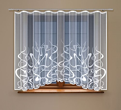 HAFT® Gardine; Store; Vorhang transparent, elegant weiß, Kräuselband (180 x 300 cm) von HAFT