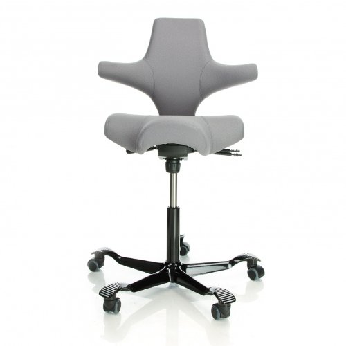 HÅG Capisco 8106 Drehstuhl, grau Stoff Xtreme Gestell schwarz lackiert von HAG