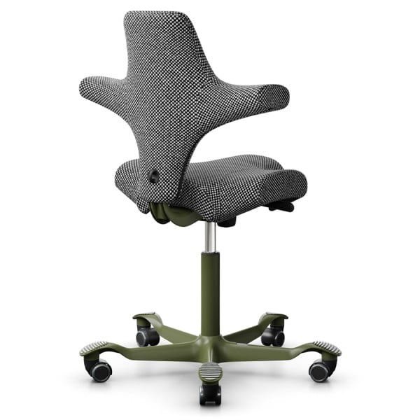 HAG CAPISCO 8106 | Designstoff Sisu black and white | Gestell Moss Grey von HAG