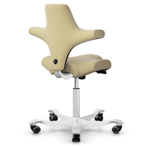 HAG CAPISCO 8106 | Designstoff Sisu yellow and white | Gestell weiß von HAG