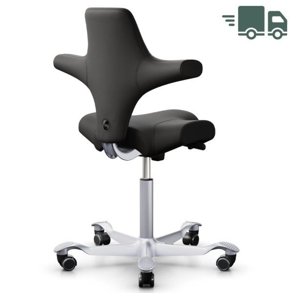 HAG CAPISCO 8106 | Leder Elmo schwarz | Gestell silber von HAG