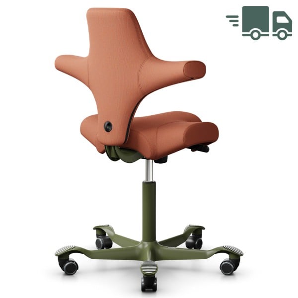 HAG CAPISCO 8106 | Wollstoff Capture orange-rot 4301 | Gestell Moss grey von HAG