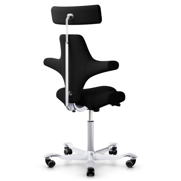HAG CAPISCO 8107 | Stoff Xtreme Schwarz | Gestell Silber | Nackenstütze von HAG