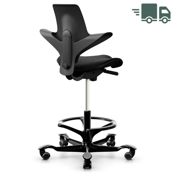 HAG CAPISCO PULS 8020 | Stehhilfe mit Fußring | Stoff Cura | Black Edition von HAG