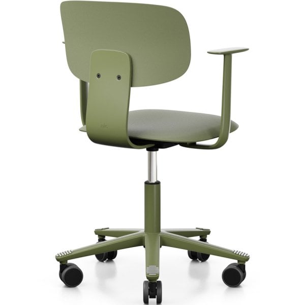 HAG Tion 2100 Bürostuhl mit Armlehnen Moss Grey - Sitz u. Rückenschale Kunsts... von HAG