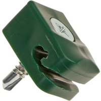 1 Stück Drahthalter mit Schraube Spanndrahthalter 16mm x 26mm in grün von HAGA