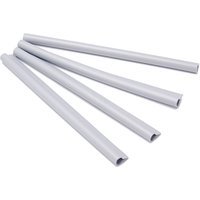 Haga - 24 Stück Klemmschienen in silbergrau Abschlussleiste für PE-Sichtschutzstreifen von HAGA