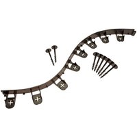 Haga - Flexible Rasenkante rund Beetumrandung Mähkante 1mx45mm mit Befestigungsstiften von HAGA