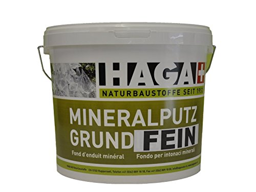 HAGA MineralputzgrundFEIN für Innen & Außen, 10kg - Grundanstrich für Kalkfarbe, Streich- und Rollputze von HaGa