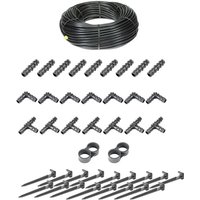 Haga - Bewässerungsset - 100 Meter Tropfschlauch 16mm ohne Druckkompensierung inkl. Zubehör von HAGA