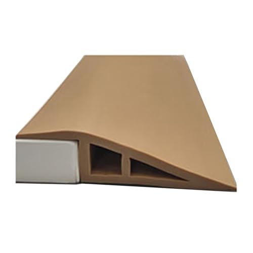 HAGJII Pvc übergangsleiste Universal Multifunktional Teppichboden übergangsprofil Selbstklebend Für Höhenunterschiede Bodentrennstreifen Türleisten Boden Selbstklebend(1.2-1.5CM(7CM)_BROWN) von HAGJII