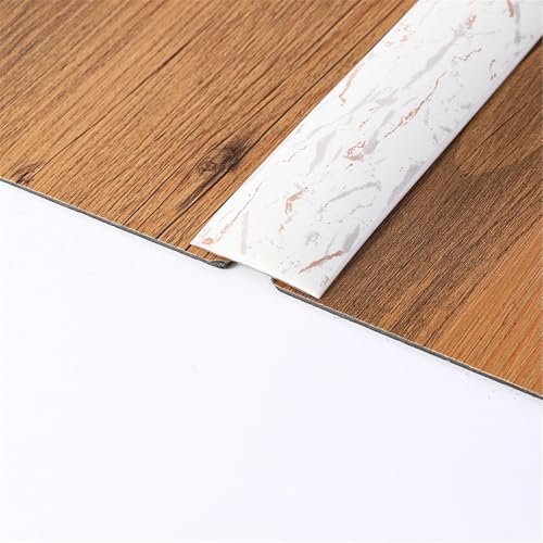 HAGJII Übergangsleiste Hochbelastbar Marmormuster-Design übergangsprofil Selbstklebend Fußbodentrennstreifen Türleisten Boden Selbstklebend Für Die Verbindung Von Laminat(H) von HAGJII