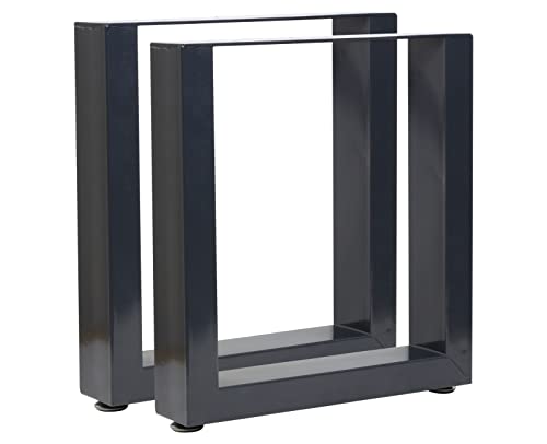 DIY Tischbeine Set 30x43cm Tischgestellt Satz Industrielook Rustikal Tischkufen Heimwerker Grau von HAGO