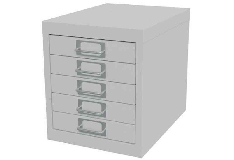 HAGO Ablageregal Aktenschrank Weiß Schubladenschrank 5 Schubladen Stahlschrank Schreibt von HAGO
