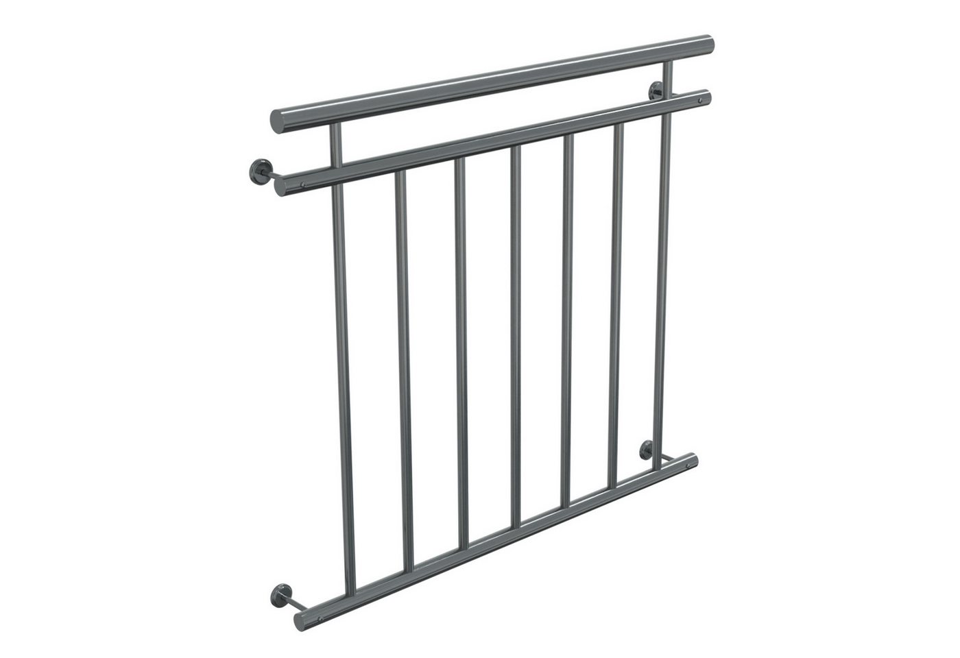 HAGO Brüstungsgeländer Französischer Balkon Fenstergitter Geländer Edelstahl Stabgeländer, 9 cm Länge, 90 cm Höhe HAGO Brüstungsgeländer Französischer Balkon Fenstergitter Geländer Edelstahl Stabgeländer, 9 cm Länge, 90 cm Höhe von HAGO
