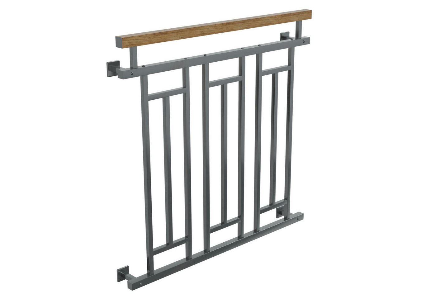 HAGO Brüstungsgeländer Französischer Balkon Fenstergitter Geländer Edelstahl Stabgeländer, 9 cm Länge, 90 cm Höhe HAGO Brüstungsgeländer Französischer Balkon Fenstergitter Geländer Edelstahl Stabgeländer, 9 cm Länge, 90 cm Höhe von HAGO